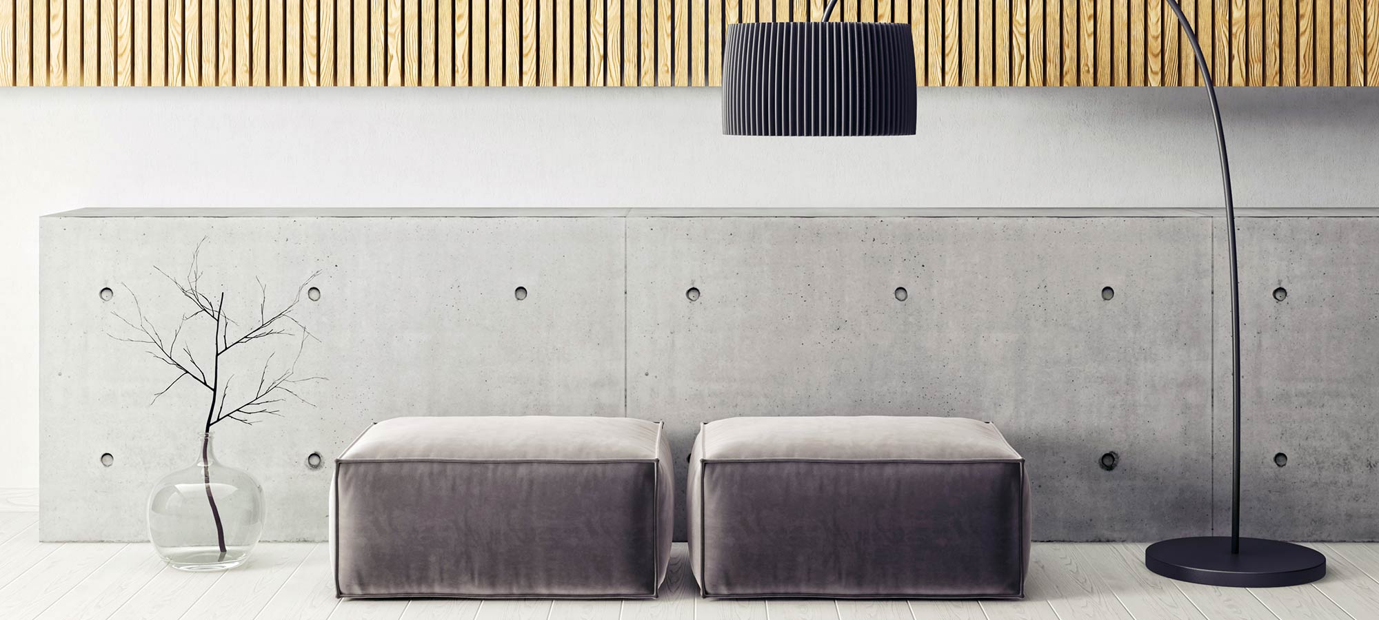 Upholstered grey chairs